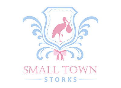 Small Town Storks Logo, Stork Sign Rental in Grayson, Denton and Collin County, Texas